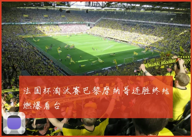 法国杯淘汰赛巴黎摩纳哥连胜终结燃爆看台